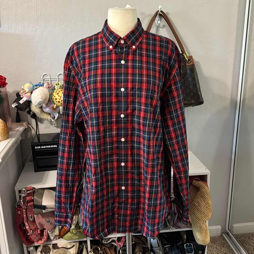 NWT Flannel Style Button Up Shirt